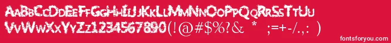 SlumlordEviction Font – White Fonts on Red Background