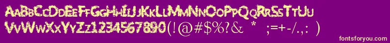 SlumlordEviction Font – Yellow Fonts on Purple Background