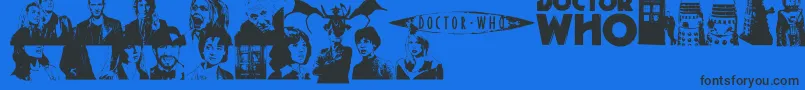 フォントDoctorWho2006 – 黒い文字の青い背景