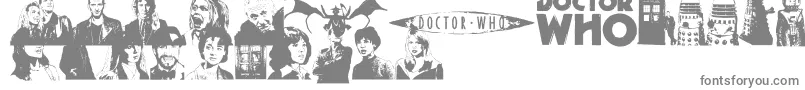 Шрифт DoctorWho2006 – серые шрифты на белом фоне