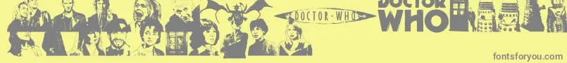 フォントDoctorWho2006 – 黄色の背景に灰色の文字