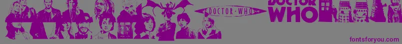 Шрифт DoctorWho2006 – фиолетовые шрифты на сером фоне