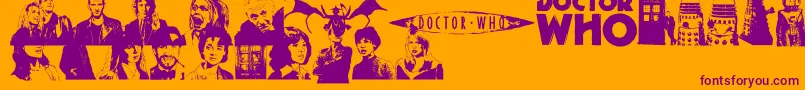Police DoctorWho2006 – polices violettes sur fond orange