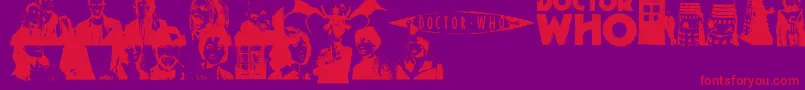 Police DoctorWho2006 – polices rouges sur fond violet