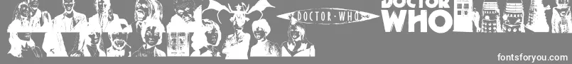 DoctorWho2006 Font – White Fonts on Gray Background