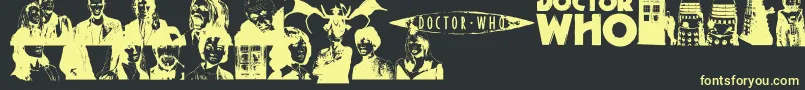 Czcionka DoctorWho2006 – żółte czcionki na czarnym tle