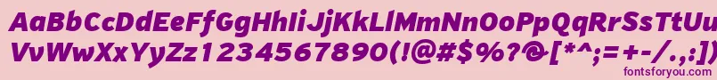 PfhighwaysansproBlackitalic Font – Purple Fonts on Pink Background