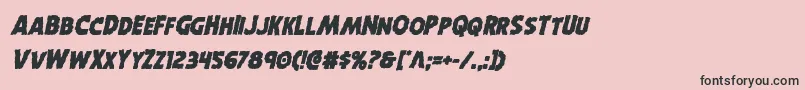 Horroweenboldital Font – Black Fonts on Pink Background