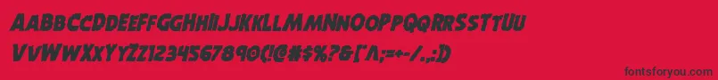 Horroweenboldital Font – Black Fonts on Red Background