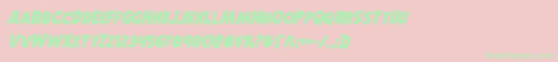 Horroweenboldital Font – Green Fonts on Pink Background