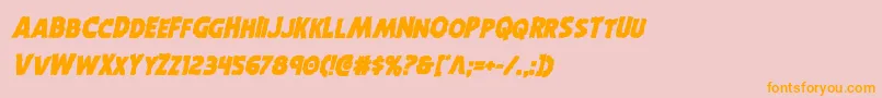 Horroweenboldital Font – Orange Fonts on Pink Background