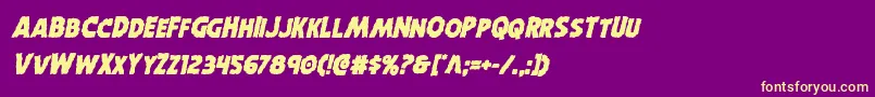 Horroweenboldital Font – Yellow Fonts on Purple Background