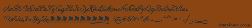 BastardillaFfp-fontti – mustat fontit ruskealla taustalla