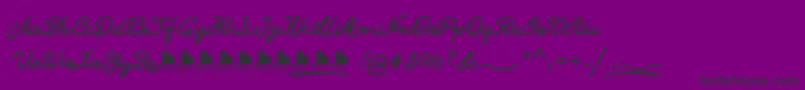 BastardillaFfp Font – Black Fonts on Purple Background