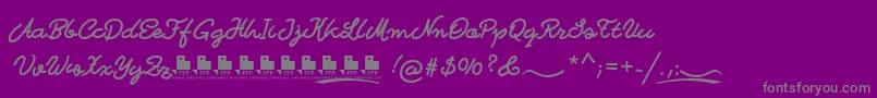 BastardillaFfp Font – Gray Fonts on Purple Background