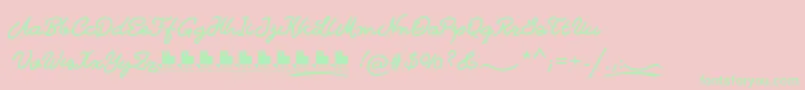 BastardillaFfp Font – Green Fonts on Pink Background