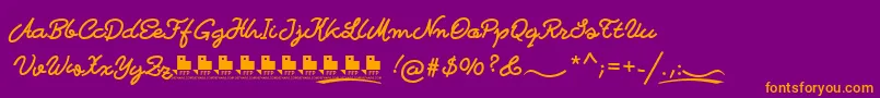 BastardillaFfp Font – Orange Fonts on Purple Background