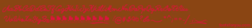 BastardillaFfp Font – Red Fonts on Brown Background