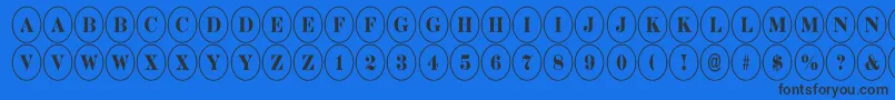 ADiscoserifnr Font – Black Fonts on Blue Background