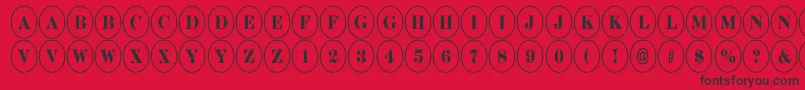 ADiscoserifnr Font – Black Fonts on Red Background