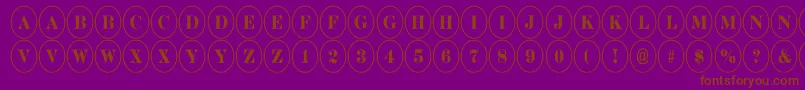 Шрифт ADiscoserifnr – коричневые шрифты на фиолетовом фоне