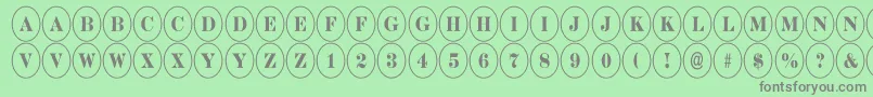 ADiscoserifnr Font – Gray Fonts on Green Background