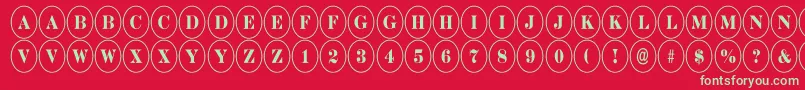 ADiscoserifnr Font – Green Fonts on Red Background