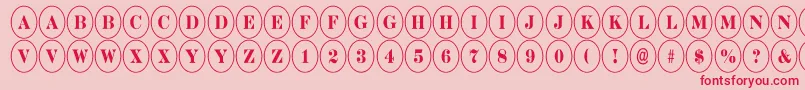 ADiscoserifnr Font – Red Fonts on Pink Background