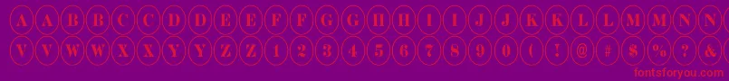 ADiscoserifnr Font – Red Fonts on Purple Background