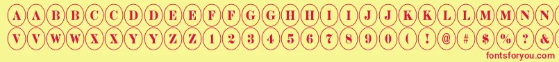 ADiscoserifnr Font – Red Fonts on Yellow Background