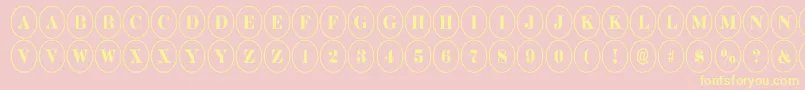 ADiscoserifnr Font – Yellow Fonts on Pink Background