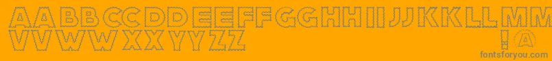 Zagzagcaps Font – Gray Fonts on Orange Background