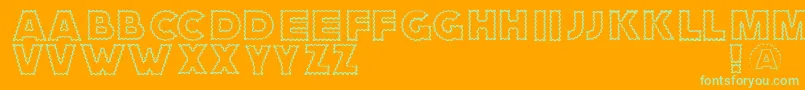 Zagzagcaps Font – Green Fonts on Orange Background