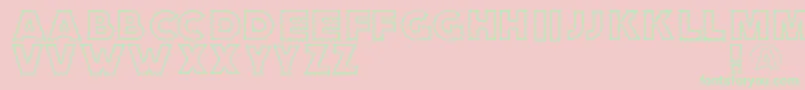 Zagzagcaps Font – Green Fonts on Pink Background