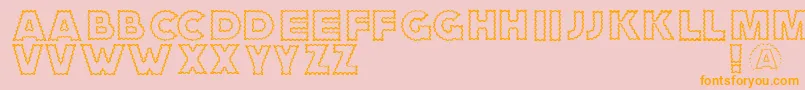 Zagzagcaps Font – Orange Fonts on Pink Background