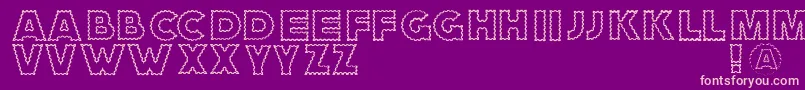 Zagzagcaps Font – Pink Fonts on Purple Background