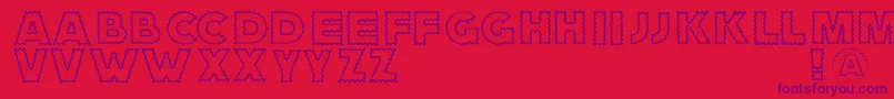 Zagzagcaps Font – Purple Fonts on Red Background