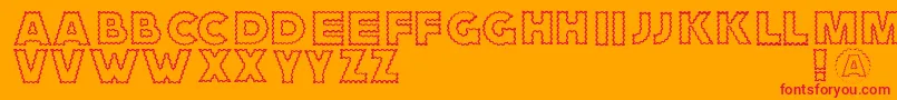 Zagzagcaps Font – Red Fonts on Orange Background