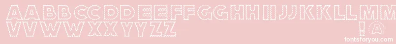 Zagzagcaps Font – White Fonts on Pink Background