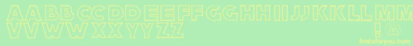 Zagzagcaps Font – Yellow Fonts on Green Background