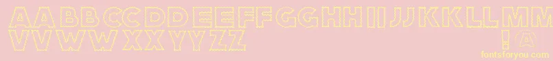 Zagzagcaps Font – Yellow Fonts on Pink Background