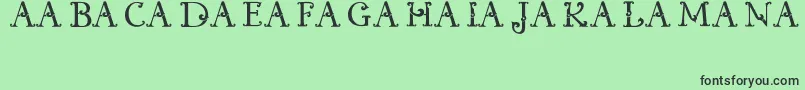 KualamanpaFont Font – Black Fonts on Green Background