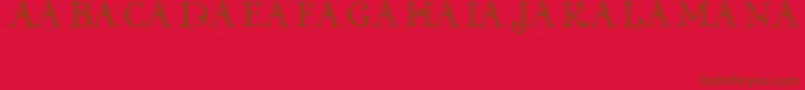 KualamanpaFont Font – Brown Fonts on Red Background