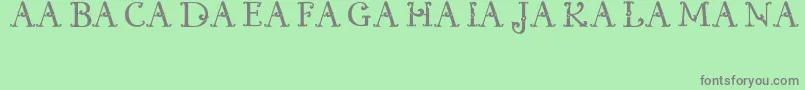 KualamanpaFont Font – Gray Fonts on Green Background