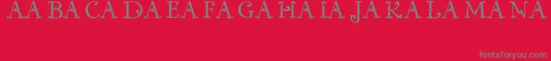 Fonte KualamanpaFont – fontes cinzas em um fundo vermelho