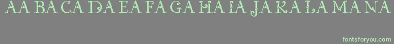 KualamanpaFont Font – Green Fonts on Gray Background