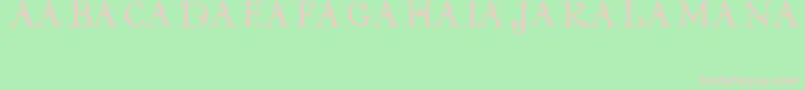 KualamanpaFont Font – Pink Fonts on Green Background