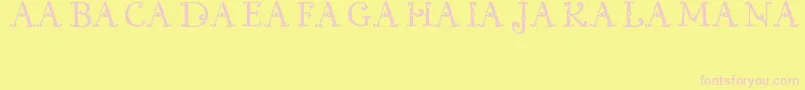 KualamanpaFont Font – Pink Fonts on Yellow Background