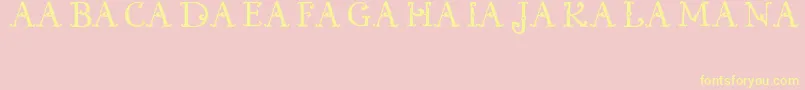 KualamanpaFont Font – Yellow Fonts on Pink Background