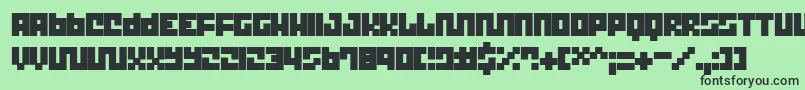 Шрифт TrickThik – чёрные шрифты на зелёном фоне